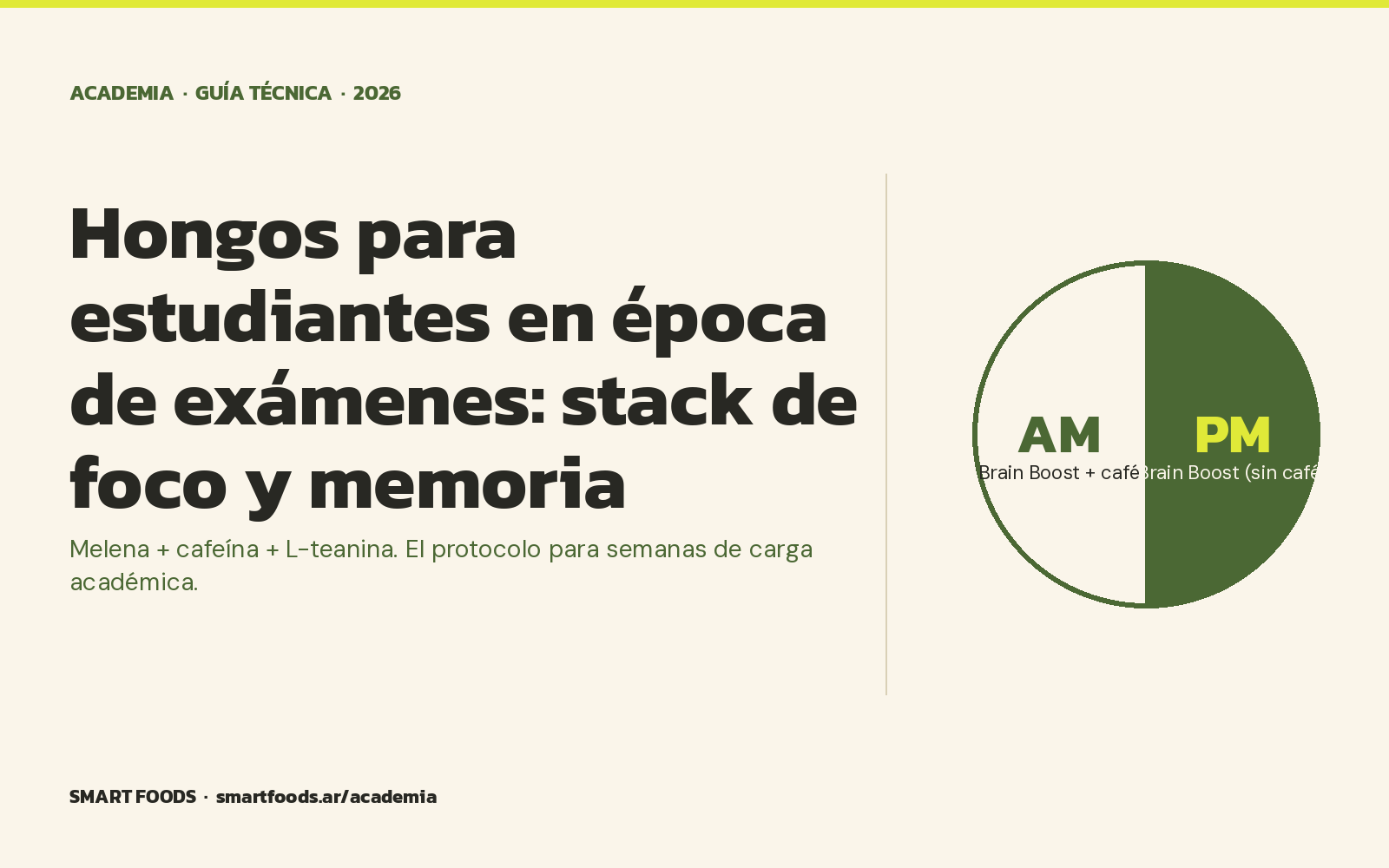 Hongos para estudiantes en época de exámenes: stack de foco y memoria — Smart Foods Academia