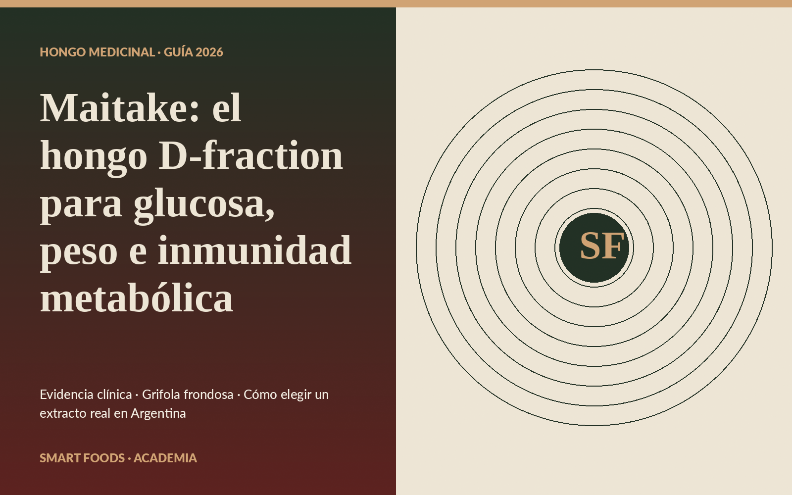 Maitake (Grifola frondosa) — guía técnica Smart Foods Academia