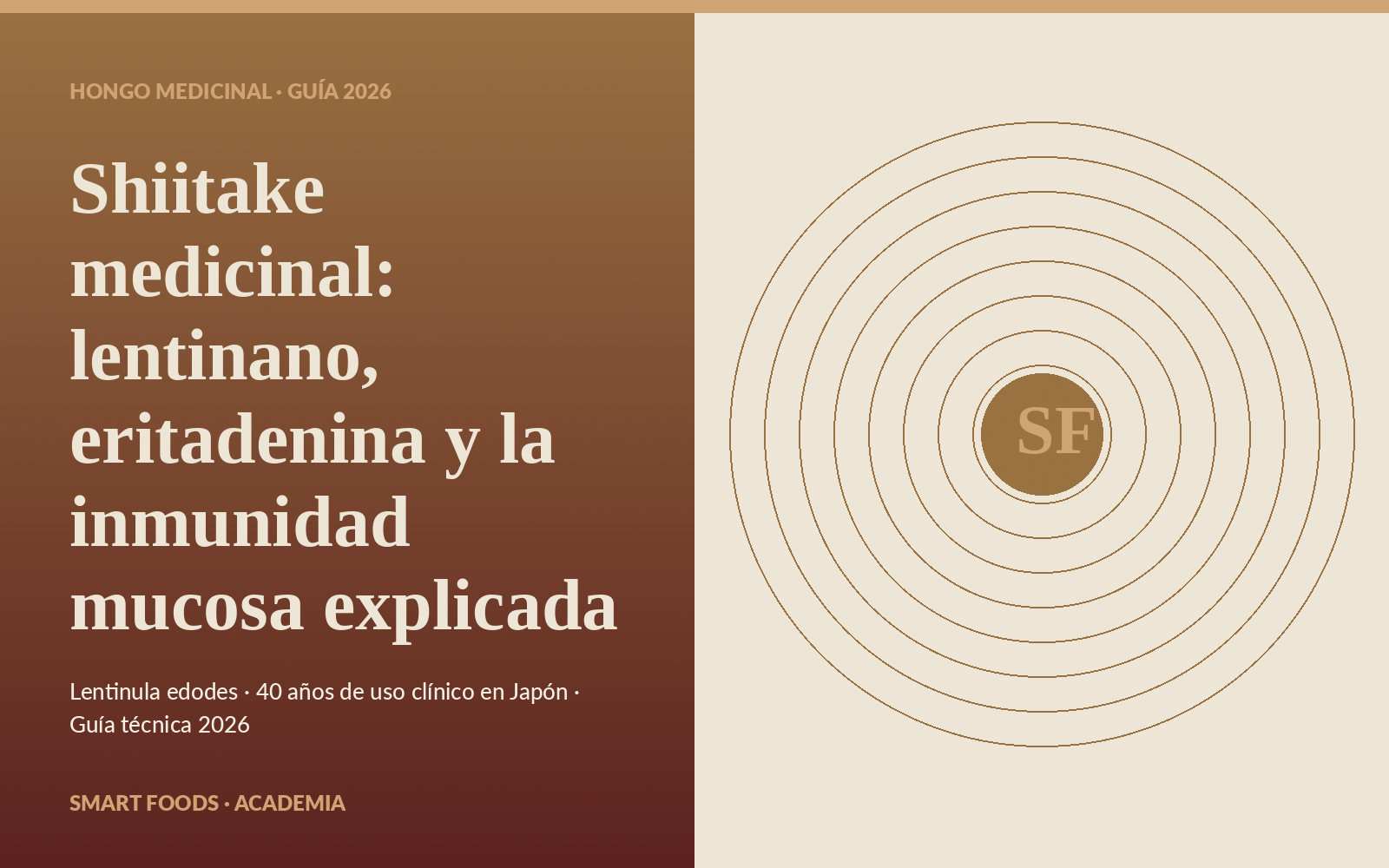 Shiitake (Lentinula edodes) — guía técnica Smart Foods Academia