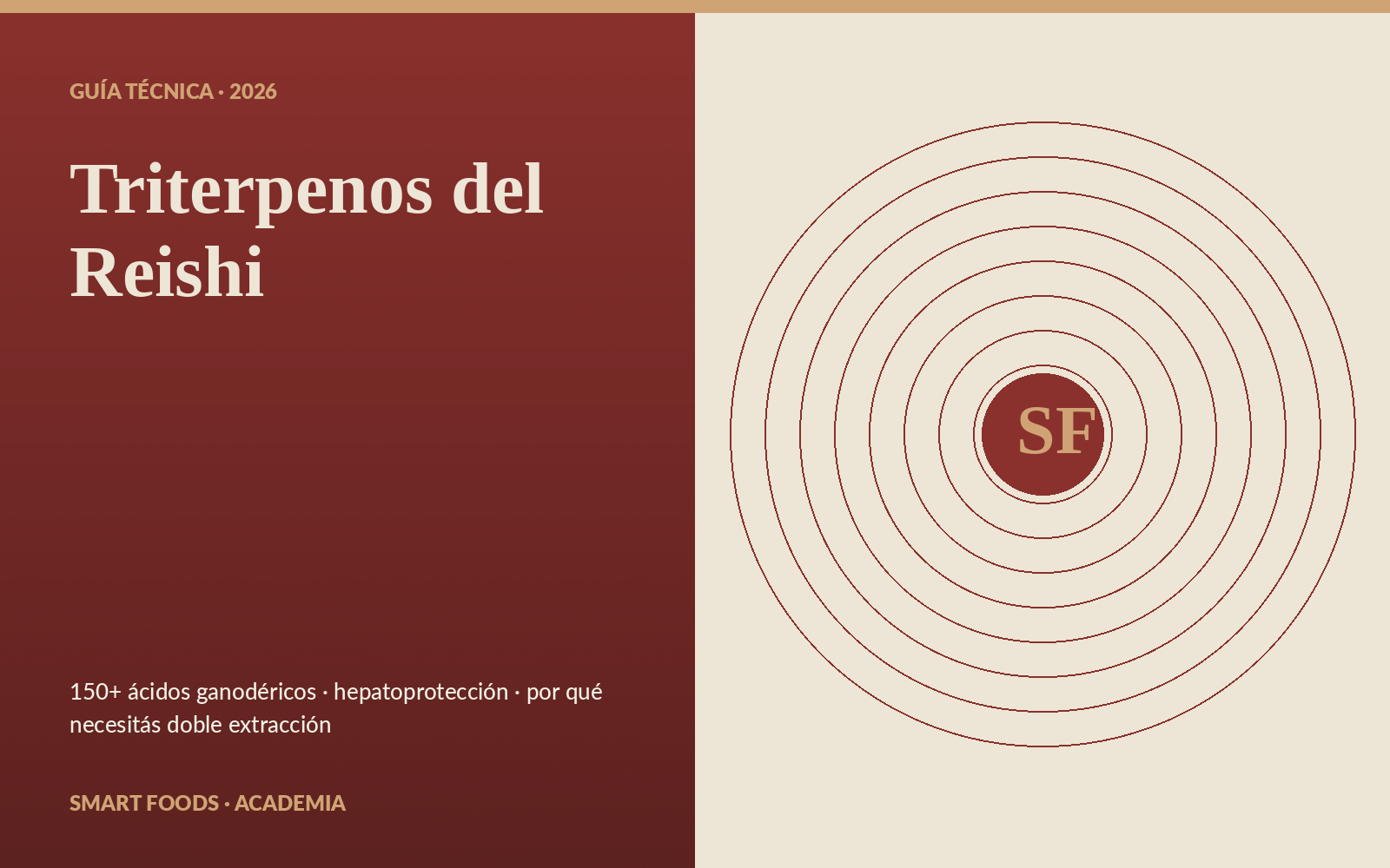Triterpenos del Reishi (Ganoderma lucidum) — guía Smart Foods Academia