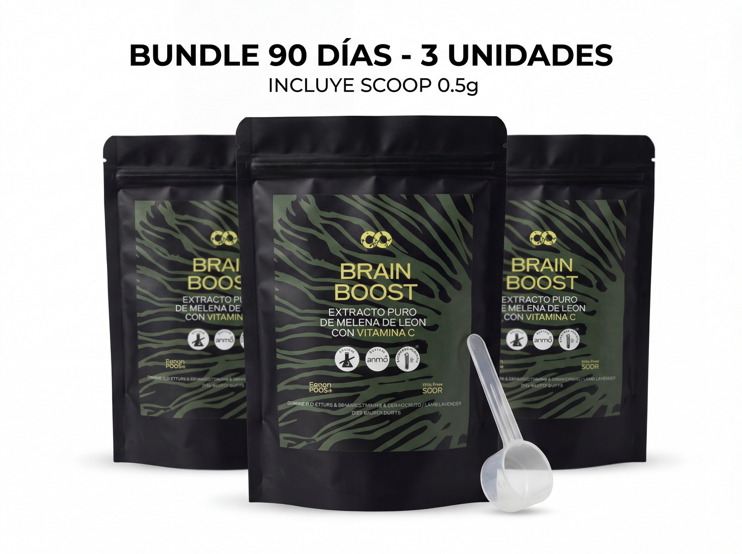 Brain Boost – Extracto en polvo de melena de león y vitamina c